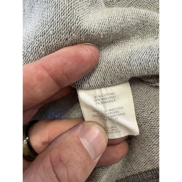 Dolan Open Front Double Breasted Women Gray Cardigan Striped Size Small - Picture 3 of 4